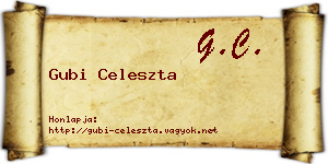 Gubi Celeszta névjegykártya